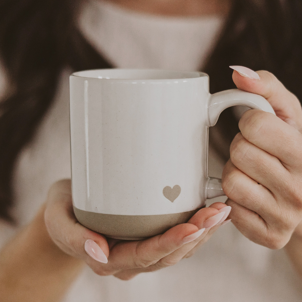 Heart Stoneware Coffee Mug - Home Decor & Gifts