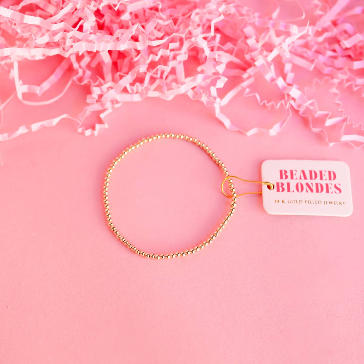 2.5MM Gold Beaded Bracelet