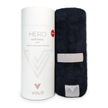 VOLO Hero Hair Towel- Vinyl Black Luxe Tube