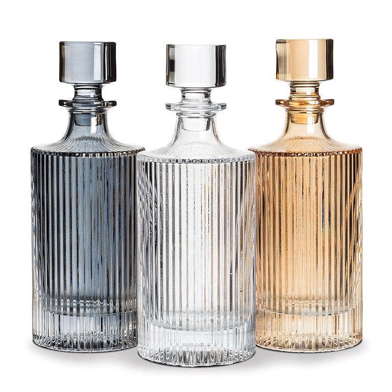 Vertical Optic Decanter-Amber-10.5"H(28oz) - Clearance