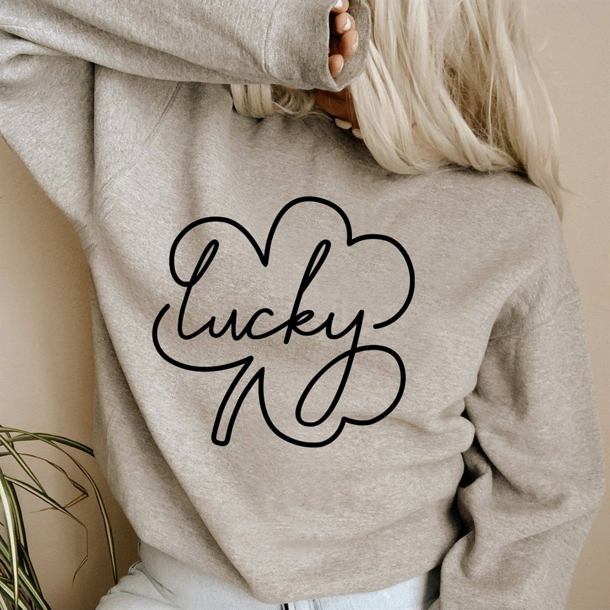 Lucky In Clover | St. Patrick's Day | Crew Sweatshirt
