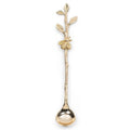 Long Spoon with Bee on Twig-Gold-8.5"L