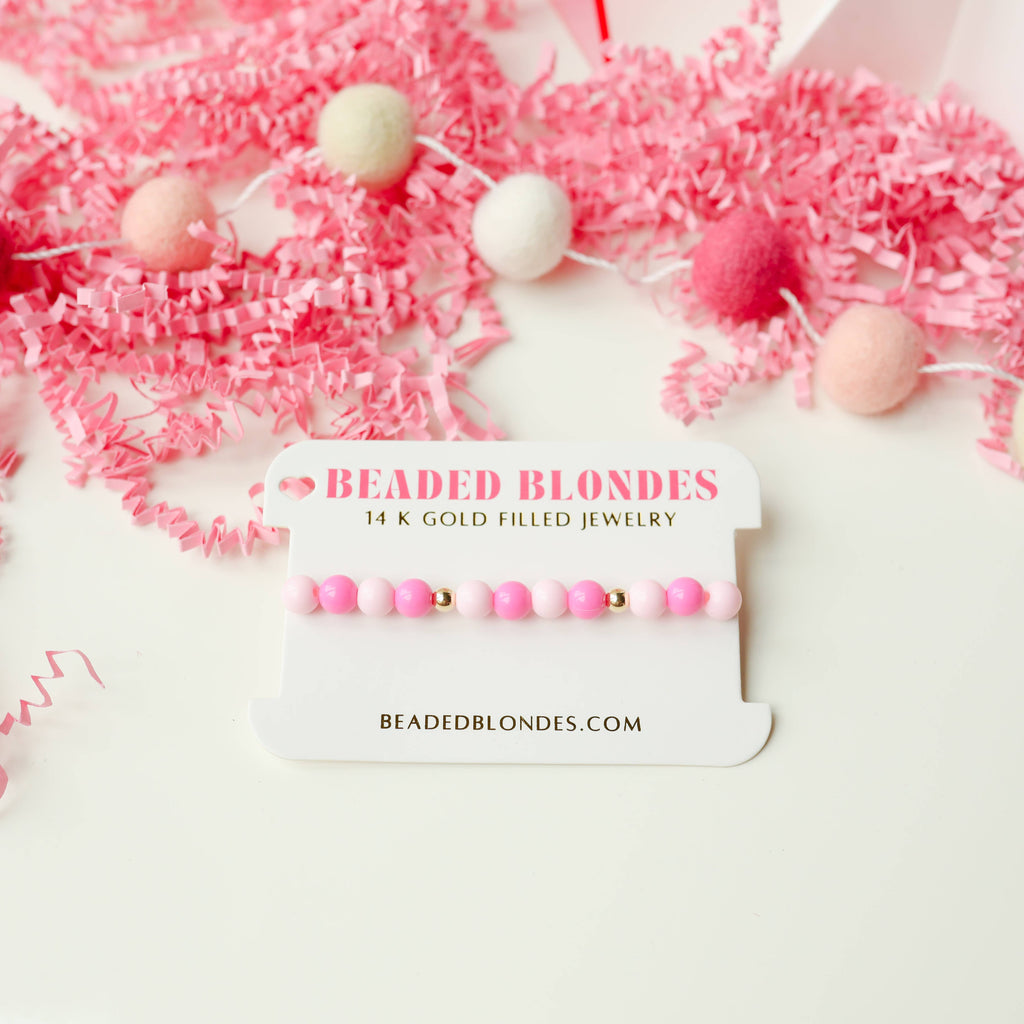 Hot Pink / Light Pink Bubble Bracelet