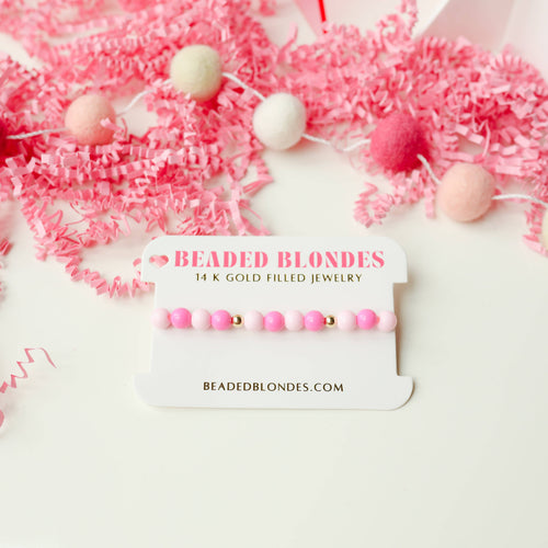 Hot Pink / Light Pink Bubble Bracelet