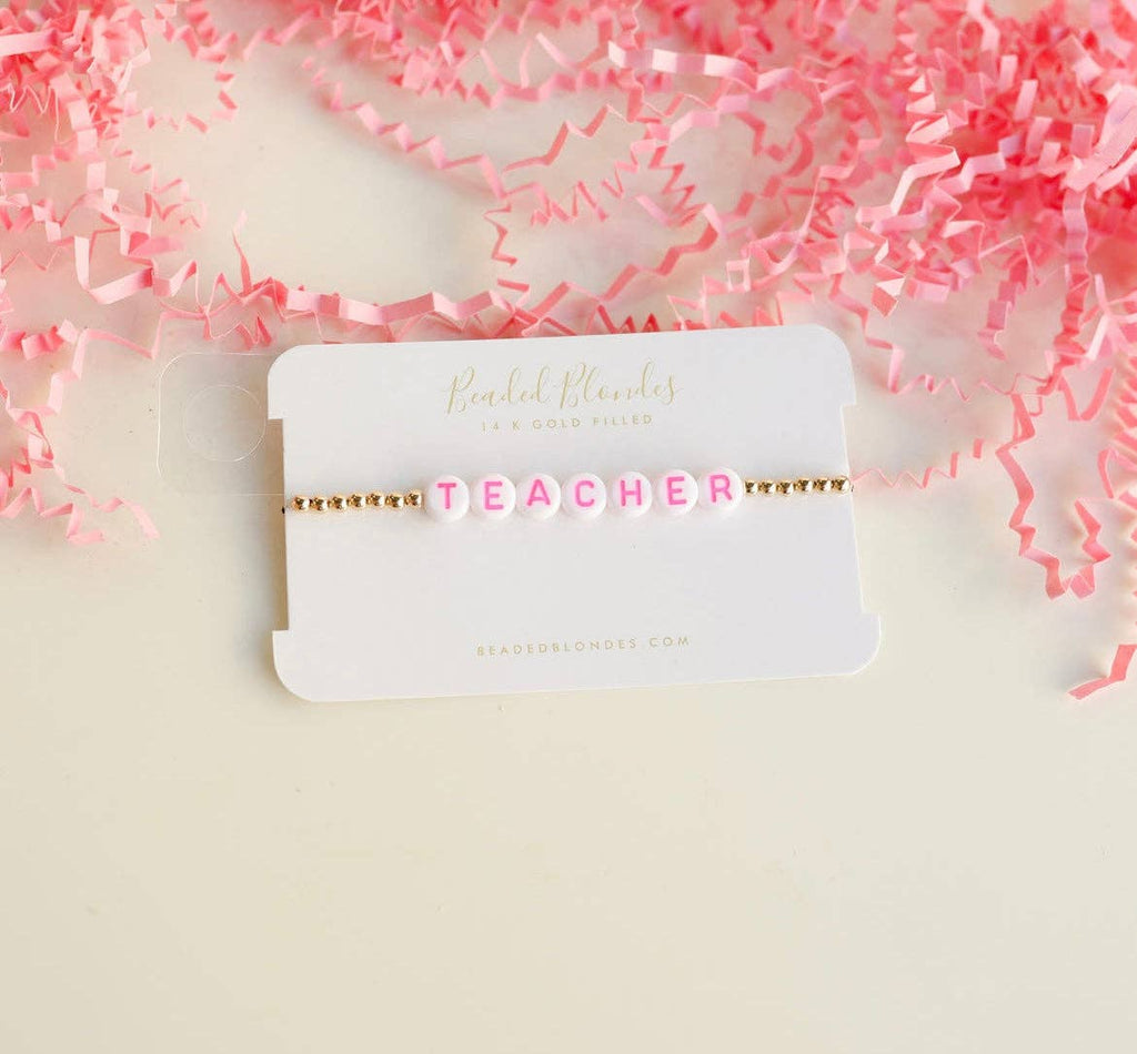 Teacher Bracelet in Pink