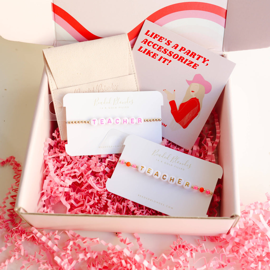 Teacher Bracelet in Pink