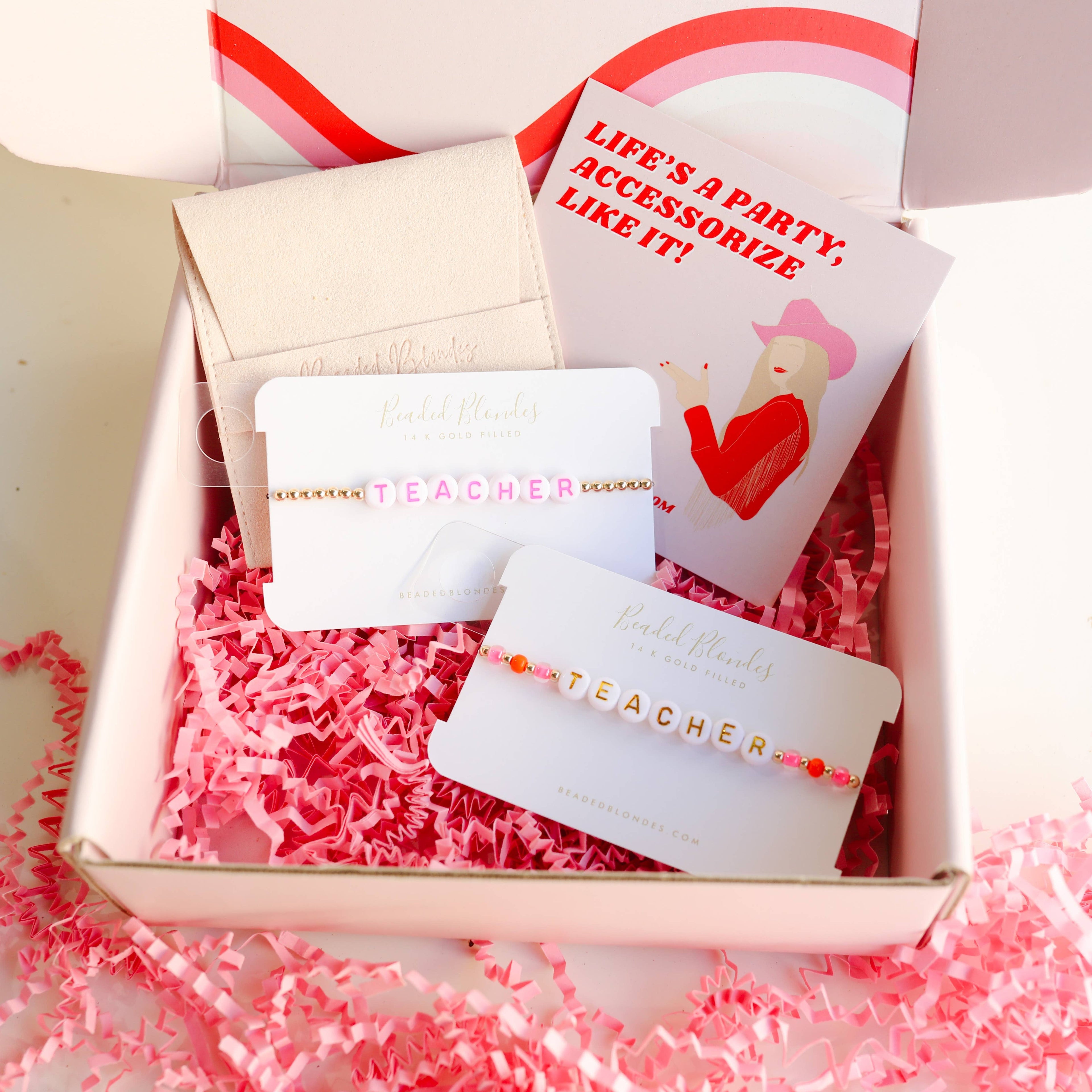 Teacher Bracelet in Pink