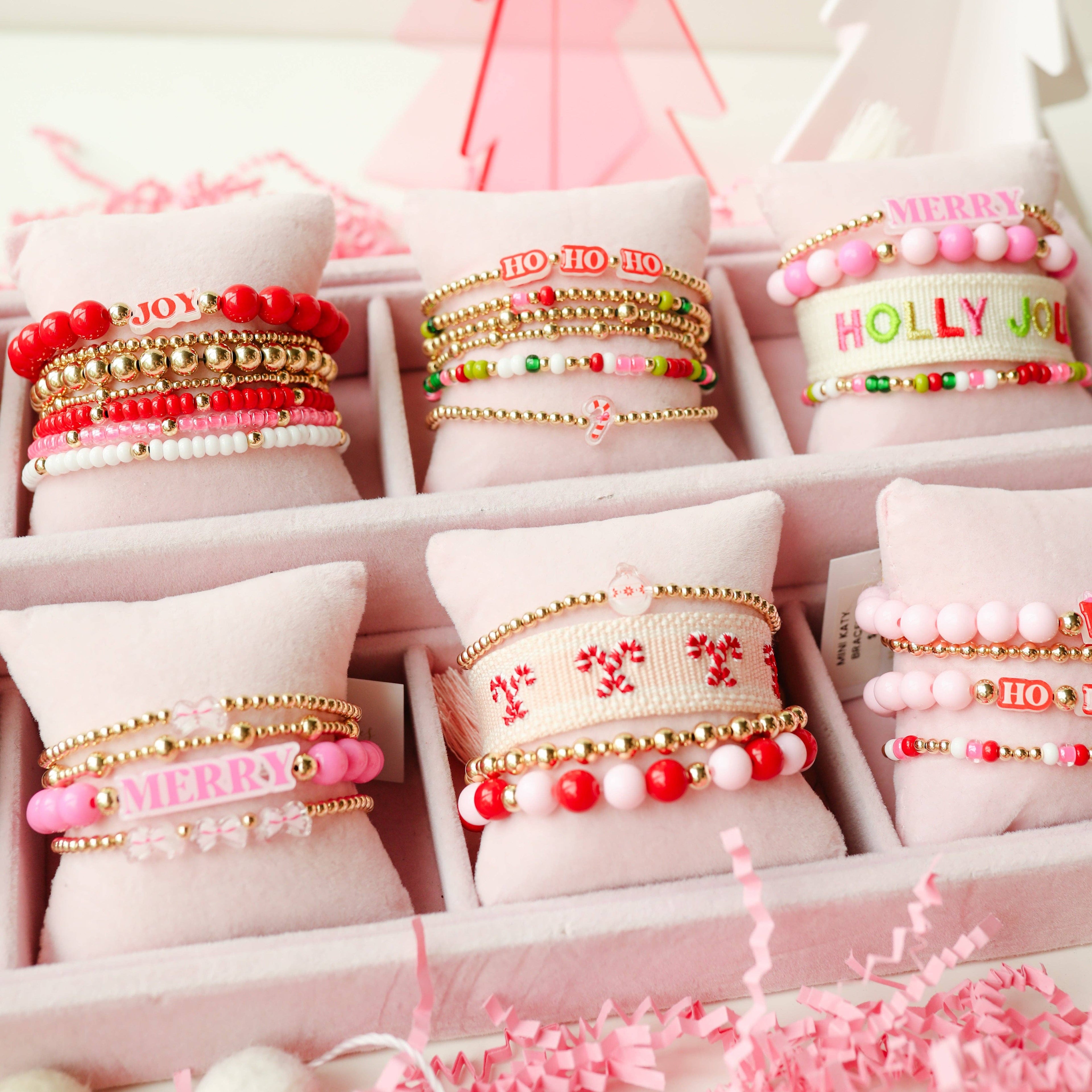 Red / Light Pink Bubble Bracelet