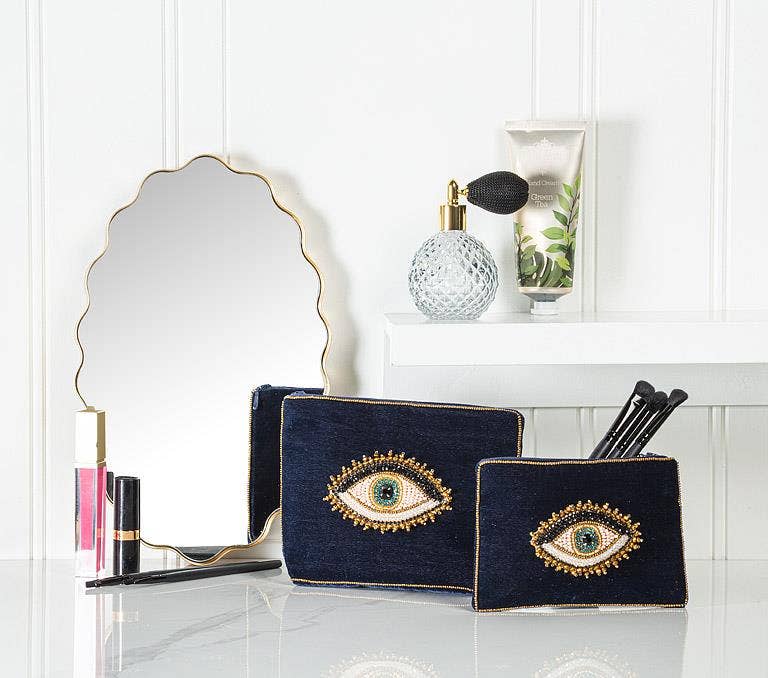 Zipper Pouch with Eye-Navy-4x6"L