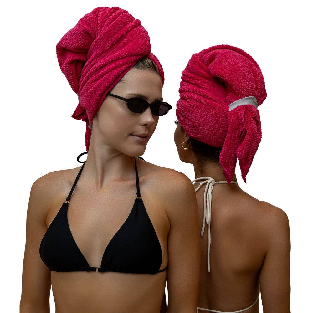 VOLO Hero Hair Towel-Dahlia Luxe Tube