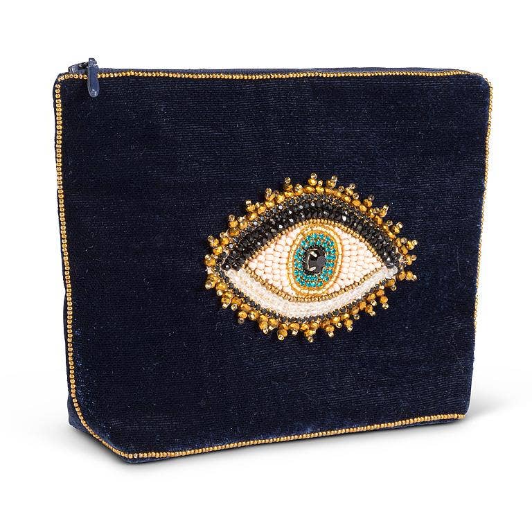 Zipper Pouch with Eye-Navy-4x6"L