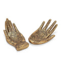 Gold Engraved Hand Dish (set of 2) - 6"L