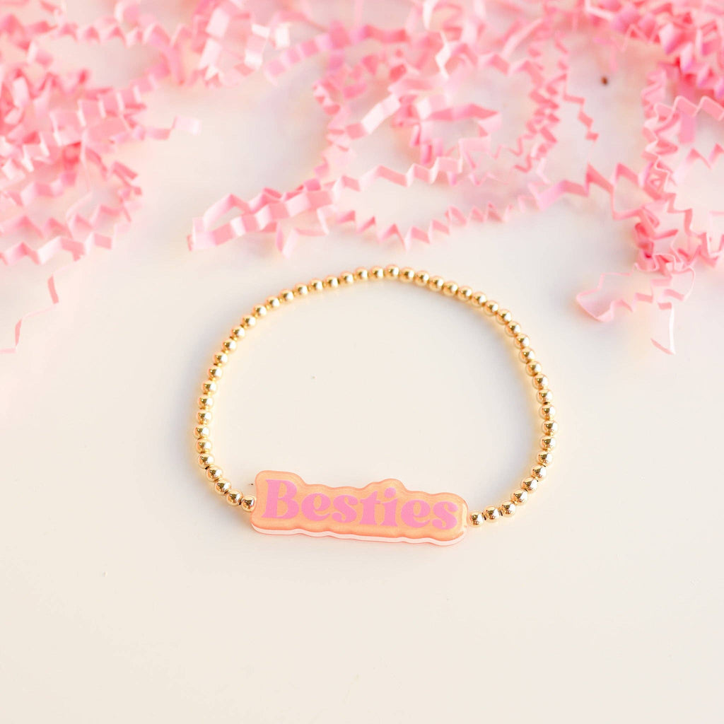 Bestie BB Bead Bracelet in Pink/Orange