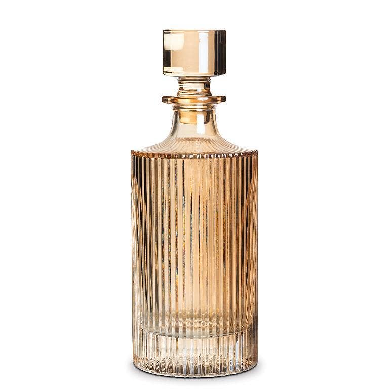 Vertical Optic Decanter-Amber-10.5"H(28oz) - Clearance