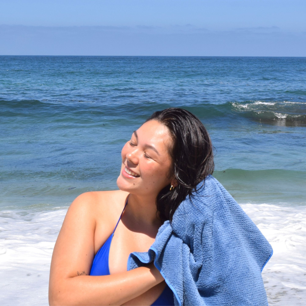 VOLO Hero Hair Towel- Cielo Blue Luxe Tube