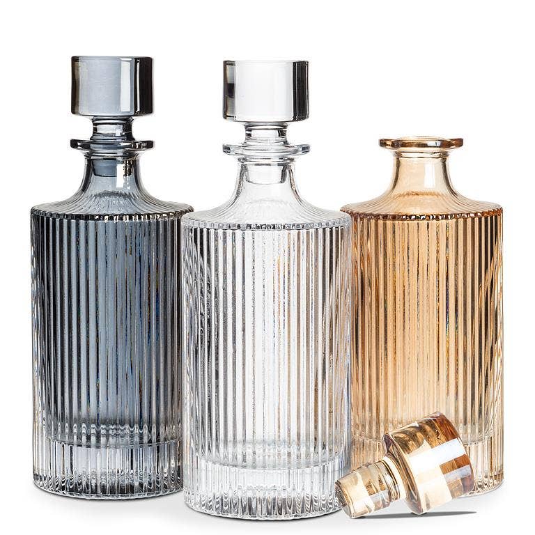 Vertical Optic Decanter-Amber-10.5"H(28oz) - Clearance