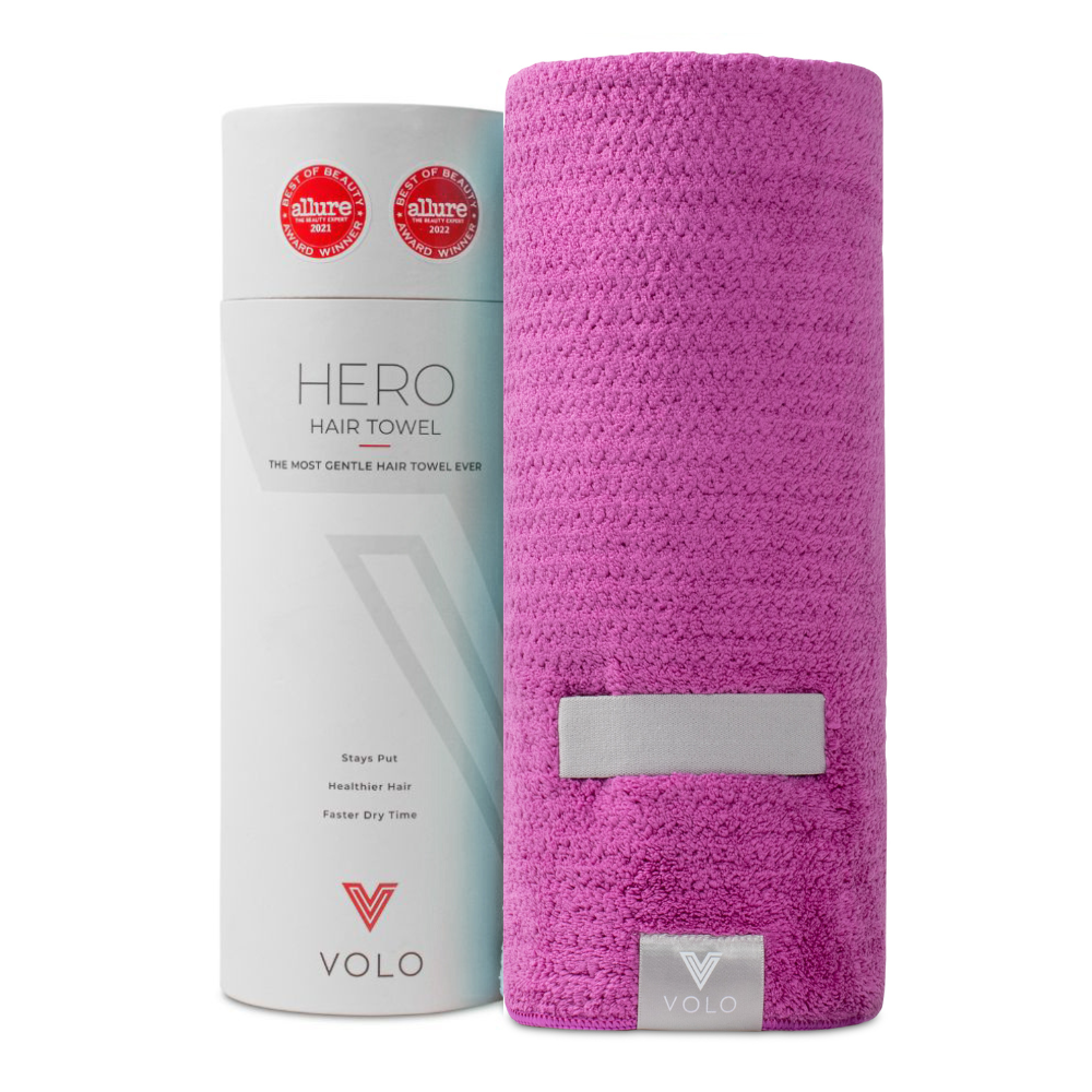 VOLO Hero Hair Towel-Orchid Luxe Tube