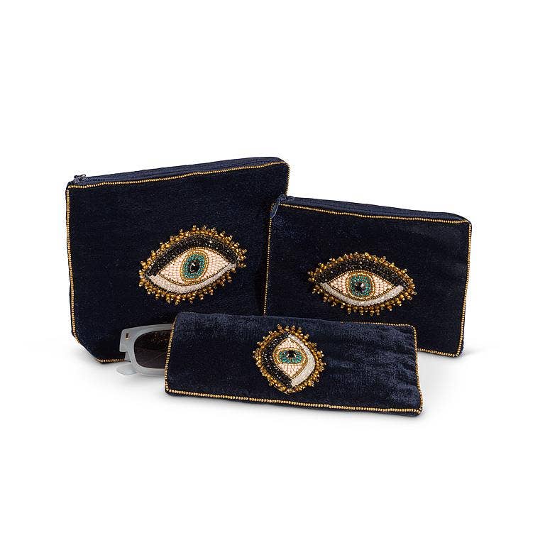 Zipper Pouch with Eye-Navy-4x6"L