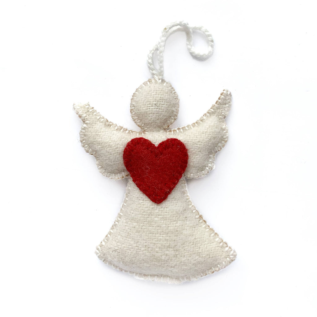 Heart Angel Christmas Ornament