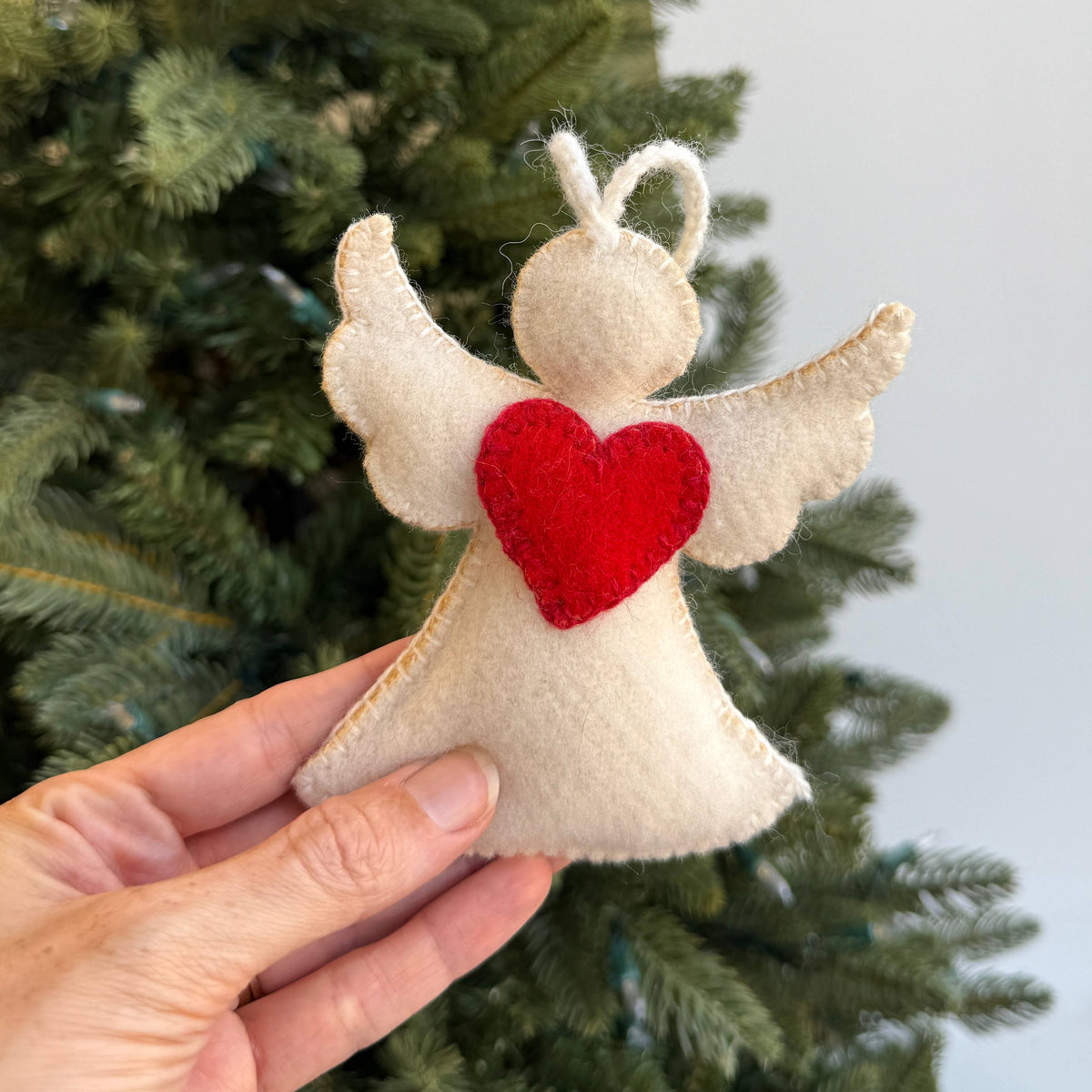 Heart Angel Christmas Ornament